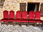 Chaises en noyer, Rouge, Comme neuf, Enlèvement, Cinq, Six Chaises ou plus