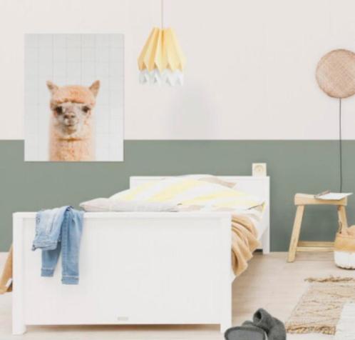 Bopita bed 120x200 wit met pocketverenmatras, Huis en Inrichting, Slaapkamer | Bedden, Zo goed als nieuw, Twijfelaar, 120 cm, 200 cm