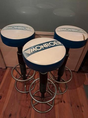 Vintage Monroe barkrukken, Huis en Inrichting, Ophalen, Draaibaar, Gebruikt, 60 tot 90 cm