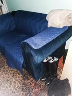 2 zit koningsblauw fluweel, Ophalen, Zo goed als nieuw