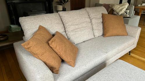 Sofa/zetel (3+2,5 zit & poef) nieuwstaat. Een koopje, Huis en Inrichting, Zetels | Voetbanken en poefs, Stof, Ophalen