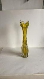 Soliflore en verre jaune, Antiquités & Art