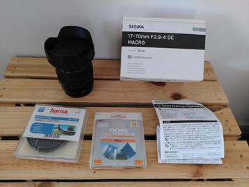 Objectif Sigma 17-70mm F2.8-4 DC Macro + 2 filtres, Objectif macro, Zoom