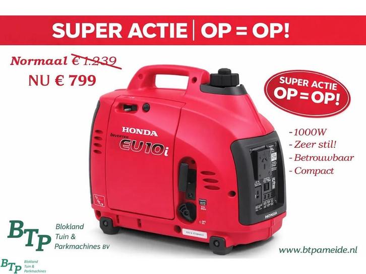 Honda Generator 1000w eu10i inverter noodstroom aggregaat ko, Zakelijke goederen, Machines en Bouw | Aggregaten