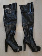 Laarzen Lak PVC Zwart Maat 41, Kleding | Dames, Schoenen, Hoge laarzen, Zwart, Ophalen of Verzenden, Gedragen