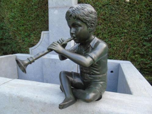statue en bronze , le garçon a la clarinette , jet d eau, Jardin & Terrasse, Pièces d'eau & Fontaines, Neuf, Fontaine, Autres matériaux