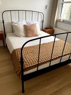 Tweepersoonsbed 160x200, Huis en Inrichting, Ophalen, Gebruikt, Eenpersoons, Zwart