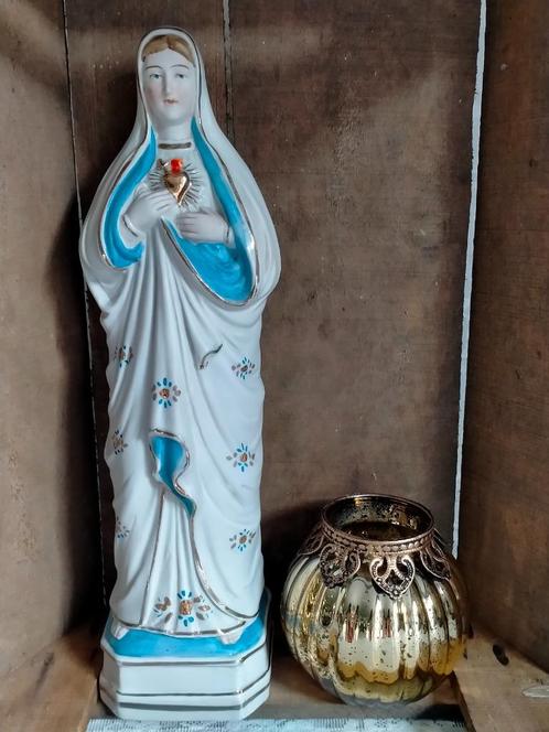Maria Heilig Hart biscuit porselein, Antiek en Kunst, Antiek | Religieuze voorwerpen, Ophalen of Verzenden