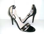 Sandalen/hoge hakken met bandjes - zwart en goud - 39, Pumps, Verzenden, Zwart, Nieuw