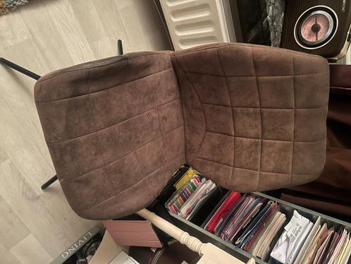 Stoelen, Huis en Inrichting, Stoelen, Gebruikt, Vier, Kunststof, Metaal, Bruin, Ophalen