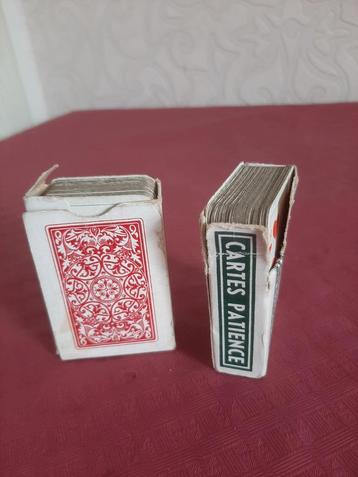 Vintage mini kaartspellen – “Cartes Patience” (2 stuks) beschikbaar voor biedingen