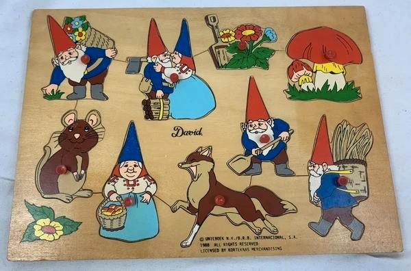 David de Kabouter Inlegpuzzel Vintage 1988 Houten puzzel 80s, Kinderen en Baby's, Speelgoed | Kinderpuzzels, Zo goed als nieuw