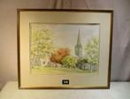 Mooi Aquarel 'Norwich Cathedral' - Haydon, Ophalen of Verzenden