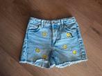 Maat 140 : jeansshort short smiley world H&M goede staat, Broek, Gebruikt, Meisje, H&M