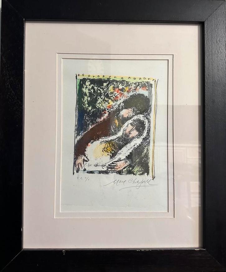 Marc Chagall E.A. 2/5 kleurenlithografie, Antiek en Kunst, Kunst | Litho's en Zeefdrukken, Ophalen