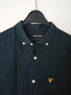 Lyle & Scott overhemd slim fit mt.M blauw/zwart zgan, Blauw, Zo goed als nieuw, Lyle & Scott, Halswijdte 39/40 (M)
