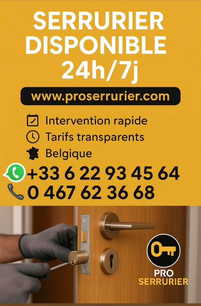 Gratis slotenmaker via verzekering 0467.62.36.68, Diensten en Vakmensen, Reparatie en Onderhoud | Sloten, 24-uursservice, Garantie