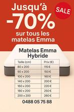 Matelas emma hybride 2 neuf emballer sous vide, Enlèvement, Matelas