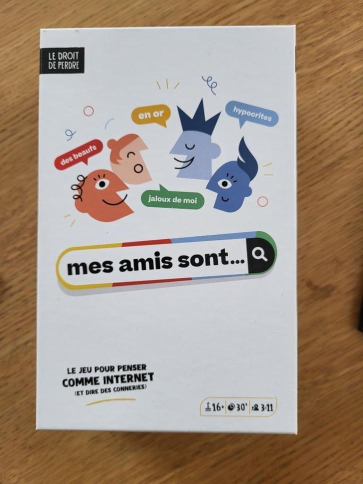 Jeu Mes amis sont..., Hobby en Vrije tijd, Gezelschapsspellen | Bordspellen, Zo goed als nieuw, Drie of vier spelers, Vijf spelers of meer