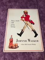 Johnnie Walker plakkaat licht metalen Born 1820 Still going, Collections, Comme neuf, Enlèvement ou Envoi, Panneau publicitaire