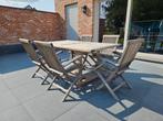 Teak tuinset tafel + 5 stoelen, Tuin en Terras, Ophalen, Gebruikt, Tuinset