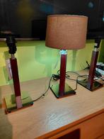 3 lampes de table identiques réglables en hauteur, Neuf, Enlèvement ou Envoi, Bois, 50 à 75 cm