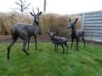 Set bronzen herten / Reeén brengt sfeer in de tuin toppertje, Tuin en Terras, Ophalen of Verzenden, Nieuw, Overige materialen