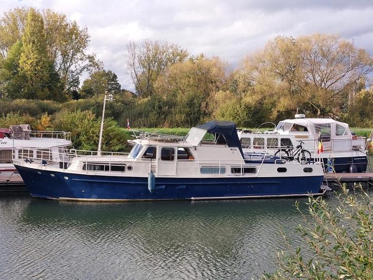 Motorkruiser (woonboot) 15m x 3,8m + Kabola verwarming, Watersport en Boten, Motorboten en Motorjachten, Gebruikt, Staal, 12 meter of meer