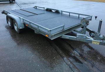 Autoremork autotransporter aanhangwagen dubbelas plateau, Enlèvement