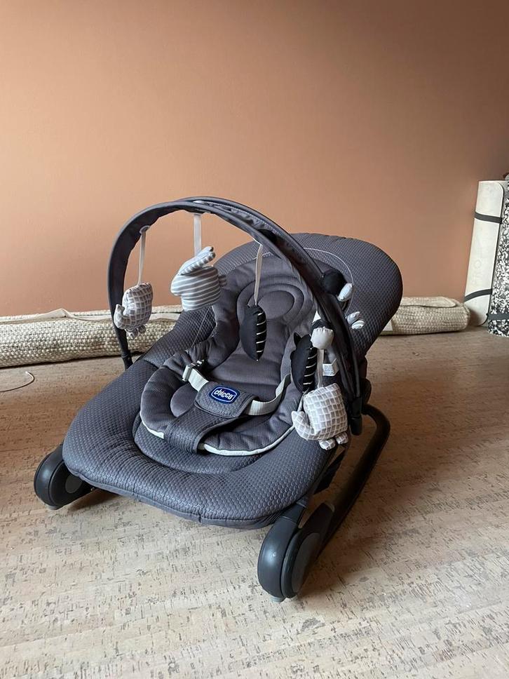 Transat Hoopla Relax Chicco - Moongrey, Enfants & Bébés, Relax bébé, Comme neuf, Chaise rebondissante, Chicco, Enlèvement