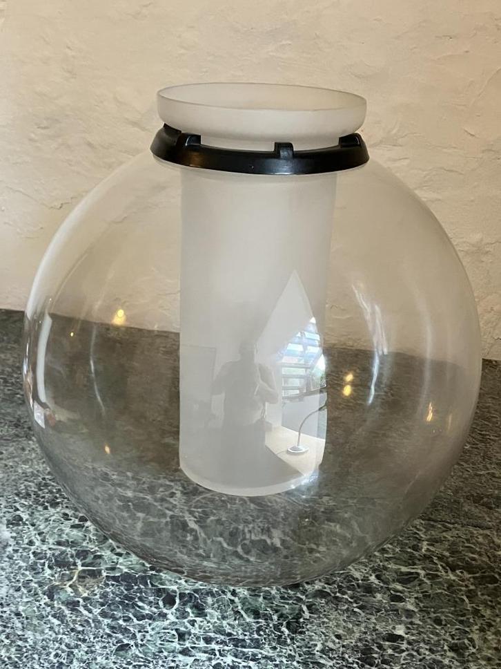 Grote vaas van Projetti, Huis en Inrichting, Woonaccessoires | Vazen, Zo goed als nieuw, Zwart, Glas, Ophalen