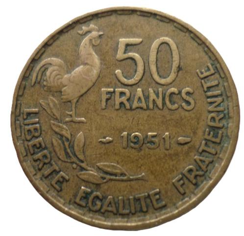 FRANCE.. 50 francs Guiraud 1951 - Pièce non nettoyée, Timbres & Monnaies, Monnaies | Europe | Monnaies non-euro, Monnaie en vrac