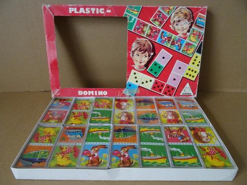 Eichhorn plastic-domino vintage domino spel dominospel 1960, Verzamelen, Speelgoed, Gebruikt, Ophalen of Verzenden