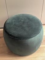 Velvet poef groen, Ophalen, Zo goed als nieuw, Stof, 50 tot 75 cm