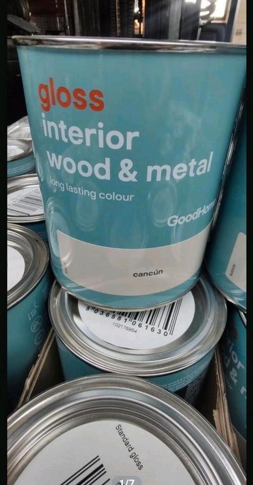Nieuwe verf hout metaal houtverf metaalverf beige creme wit, Doe-het-zelf en Bouw, Verf, Beits en Lak, Nieuw, Verf, Wit, Ophalen of Verzenden