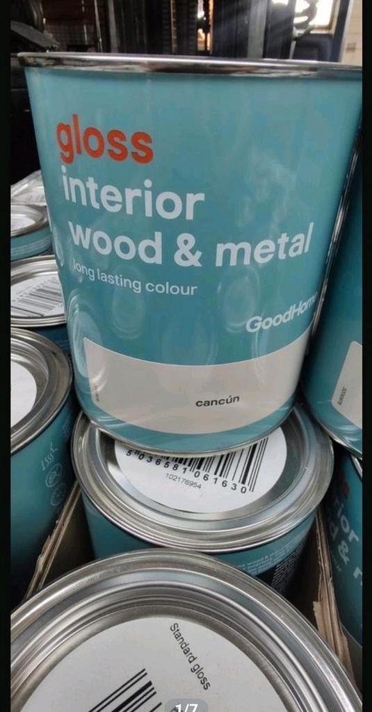 Nieuwe verf hout metaal houtverf metaalverf beige creme wit, Doe-het-zelf en Bouw, Verf, Beits en Lak, Nieuw, Verf, Wit, Ophalen of Verzenden