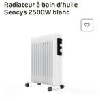 Radiateur à bain d’huile Sencys 2500W blanc, Bricolage & Construction, Chauffage & Radiateurs, Enlèvement, Comme neuf, Radiateur
