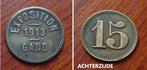 Waardejeton 15 centimes Expo Gand 1913, Verzenden, Brons