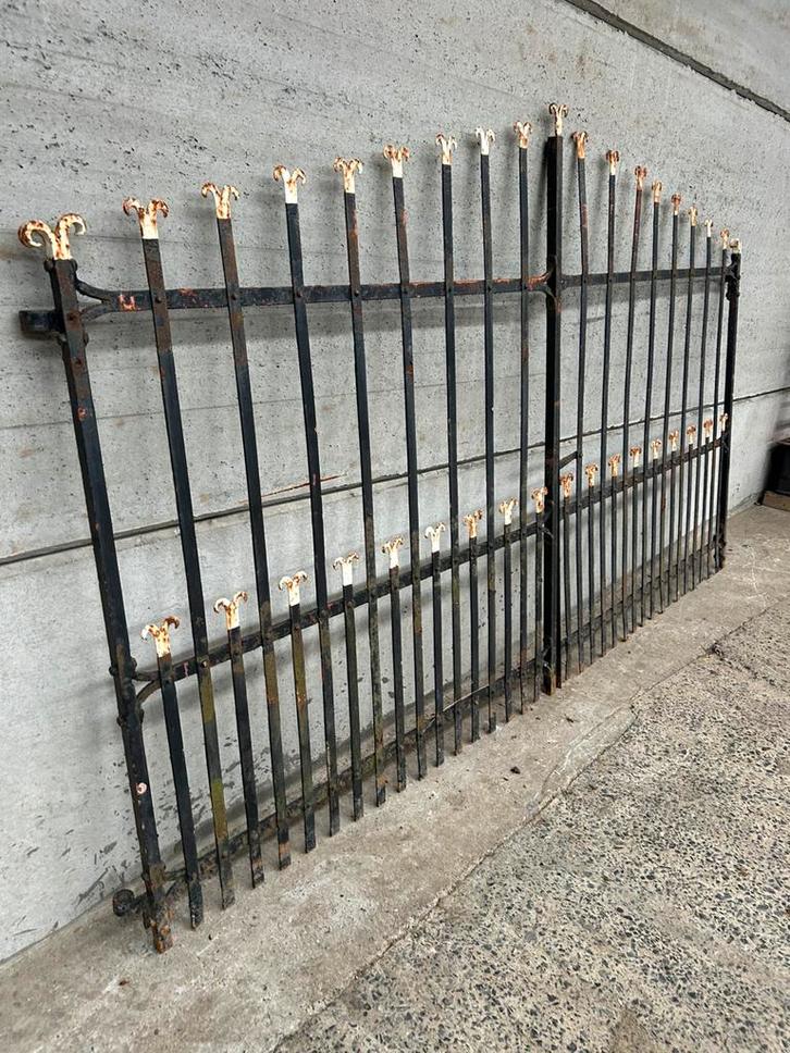 Prachtig antiek gesmeed hekken dibbele poort vol ijzer, Tuin en Terras, Tuinhekken en Hekwerk, Gebruikt, Tuinhek, IJzer, Ophalen