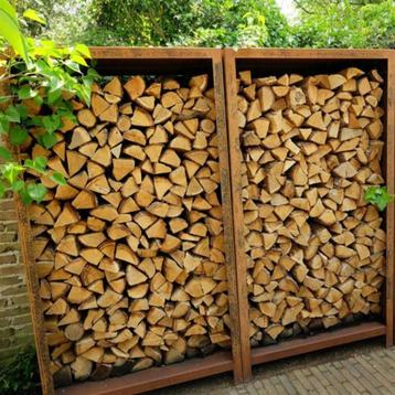 Cortenstaal houtopslag, tuinkast, tuinbank beschikbaar voor biedingen