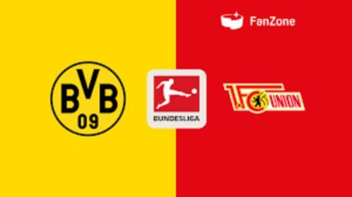 2 kaarten Dortmund - Union Berlin (lange zijde, 2e ring), Tickets en Kaartjes, Sport | Voetbal, Twee personen, Augustus, Losse kaart