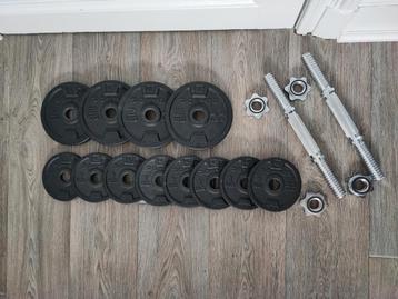 Domyos Halterset. (20kg) (Zeer goede staat!) beschikbaar voor biedingen