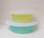 Tupperware™ « Set Mini-Max » 1,5 en 2 liter - blauw en geel, Verzenden, Nieuw, Groen, Bus of Trommel