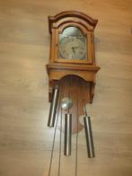 Eiken houten Wandklok met 3 gewichten in goede staat., Ophalen, Gebruikt, Analoog, Wandklok