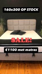 Bed met opbergruimte & matras 160x200 €1100 PROMO, Huis en Inrichting, Tweepersoons, Ophalen of Verzenden, Zo goed als nieuw, 200 cm