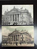2 postkaarten Beursgebouw van Brussel 1904 en 1906, Ophalen of Verzenden, Voor 1920, Gelopen, Brussel (Gewest)