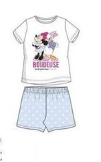 Minnie Mouse Shortama - Wit/Bleu - Maat 104-110-116-128, Fille, Vêtements de nuit ou Sous-vêtements, Enlèvement ou Envoi, Neuf