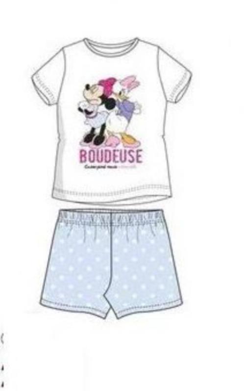 Minnie Mouse Shortama - Wit/Bleu - Maat 104-110-116-128, Enfants & Bébés, Vêtements enfant | Taille 116, Neuf, Fille, Vêtements de nuit ou Sous-vêtements