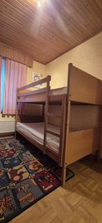 Stapelbed hout inclusief matrassen, Huis en Inrichting, Slaapkamer | Stapelbedden en Hoogslapers, Ophalen, Stapelbed