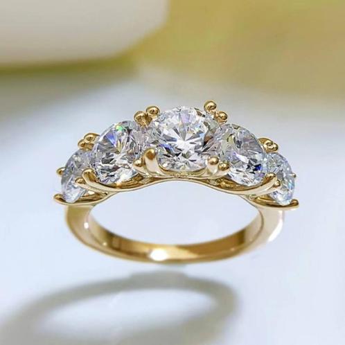 Nieuwe ring, 3,60 karaat, diamanttest positief!, Handtassen en Accessoires, Ringen, Nieuw, Dame, 17 tot 18, Wit, Met edelsteen